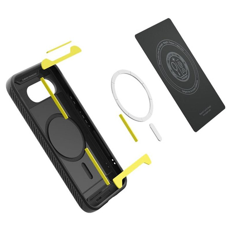 Spigen Rugged Armor MagSafe - tok a Google Pixel 9a készülékhez (matt fekete)