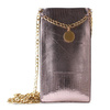 PURO GLAM Chain - Etui universel pour smartphone avec 2 fentes pour cartes avec chaîne dorée XL (marron)