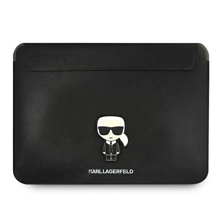 Karl Lagerfeld Saffiano Ikonik Sleeve- 16" Notebook Case (Black)