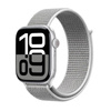 Crong Nylon - Sportarmband für Apple Watch 38/40/41/42 mm (Silbergrau)