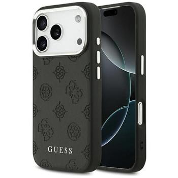Guess Peony Hot Stamp Script MagSafe - Pouzdro iPhone 17 Pro (černé)