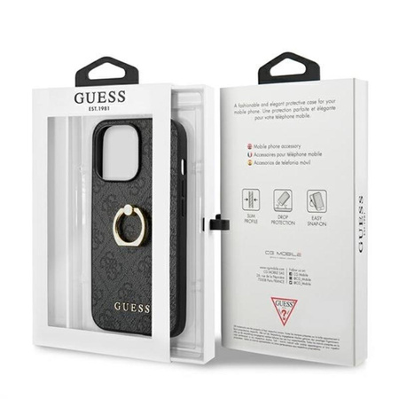 Guess 4G Ring Case - iPhone 13 Pro Tasche (grau)