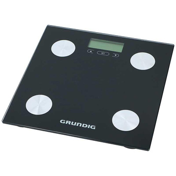 Grundig - elektronikus fürdőszoba mérleg, testsúlyelemzés, BMI, 180 kg-ig