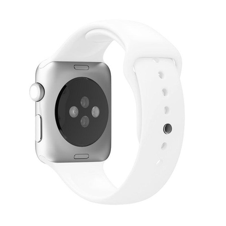 PURO ICON - Bracelet sport élastique pour Apple Watch 42/44/45 mm (S/M & M/L) (blanc)