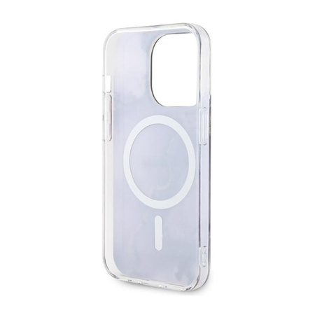Guess Golden Marble MagSafe - iPhone 14 Pro Case (Purple)