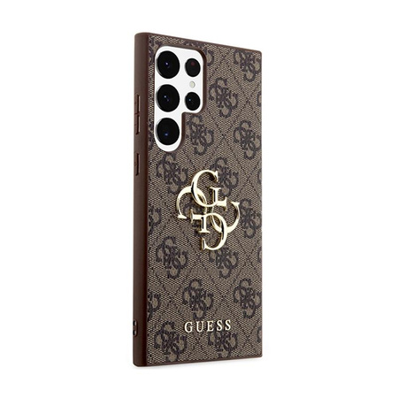 Guess 4G Big Metal Logo - Étui Samsung Galaxy S24 Ultra (marron)