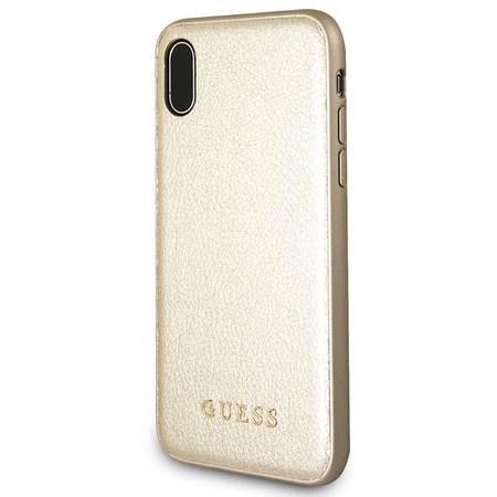 Guess Iridescent - Coque iPhone Xs / X (Or)