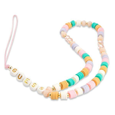 Guess Phone Strap Beads Heishi - Telefon-Anhänger 25 cm (Blume Rosa)