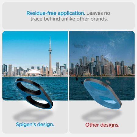 Spigen Optik GLAS.TR Camera Protector 2-Pack - lencsevédő üveg iPhone 16 / 16 Plus készülékhez (2 db) (Fekete)