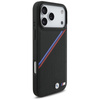 Pouzdro BMW M Tricolor Metal Logo MagSafe pro iPhone 17 Pro Max (černé)