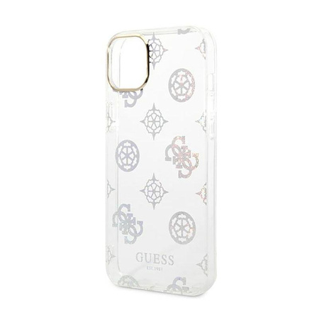 Guess Peony Glitter Case - pouzdro pro iPhone 14 (průhledné)