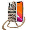 Guess Leopard Gold Stripe Crossbody - iPhone 13 Pro Case