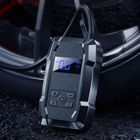 WEKOME Pi801 - Pompe électrique portable pour voiture + Banque d'énergie 2000 mAh (Noir)