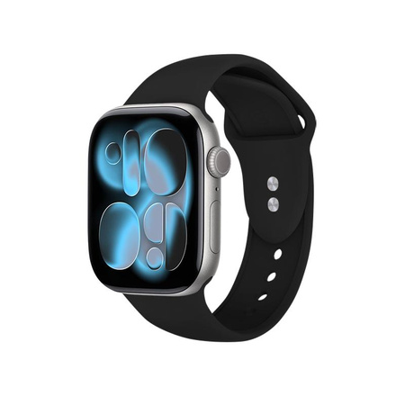 Crong Liquid - Pasek do Apple Watch 38/40/41/42 mm (czarny)