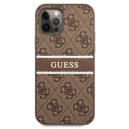 Guess 4G Printed Stripe - iPhone 12 Pro Max Case (brown)