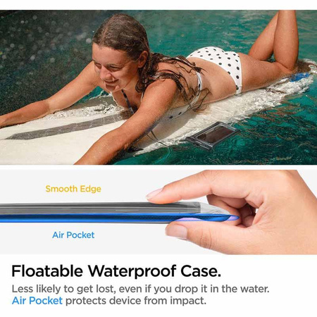 Spigen A610 Universal Waterproof Float Case - Étui pour smartphones jusqu'à 6,9" (Noir)