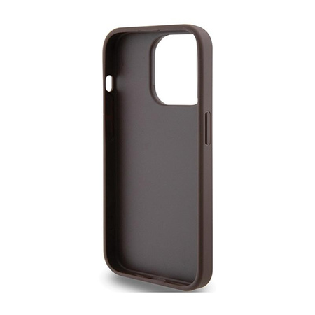 Guess 4G Metal Gold Logo - Coque iPhone 15 Pro (marron)