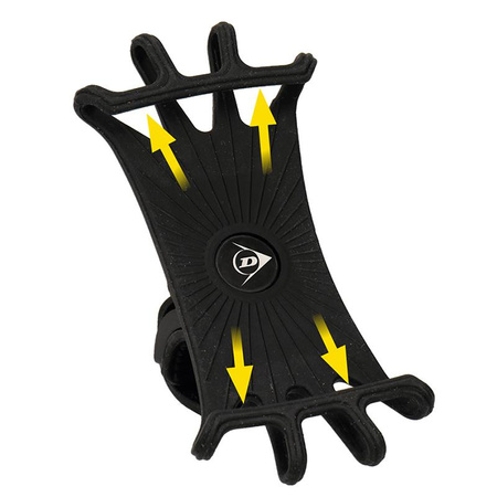 OBROTOWY UCHWYT ROWEROWY NA TELEFON, NA KIEROWNICĘ, Szary, 10-15cm, Dunlop