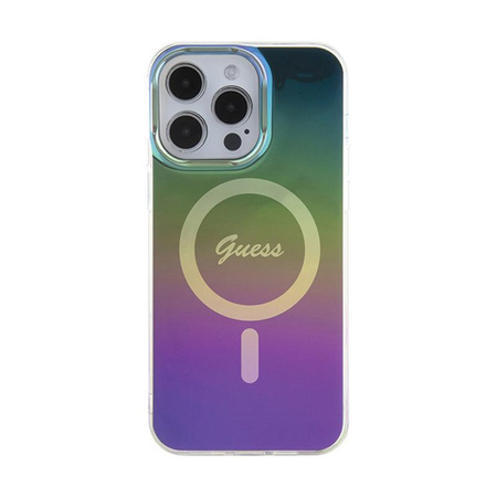 Pouzdro Guess IML Iridescent MagSafe - iPhone 15 Pro (černé)