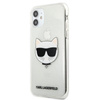Karl Lagerfeld Choupette Head Glitter - iPhone 11 tok (ezüst)