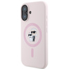 Karl Lagerfeld Silikon Karl & Choupette Ring MagSafe - iPhone 16 Plus Hülle (rosa)