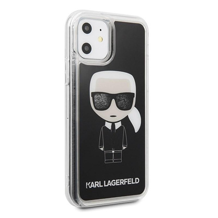 Karl Lagerfeld Iconic Glitter - iPhone 11 tok (fekete)