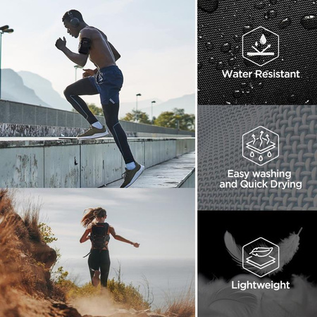 Spigen A702 Dynamic Shield Armband - Hülle / Sportarmband für Smartphones bis zu 6.9" (Schwarz)