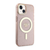 Guess Glitter Gold MagSafe - iPhone 14 Case (Pink)