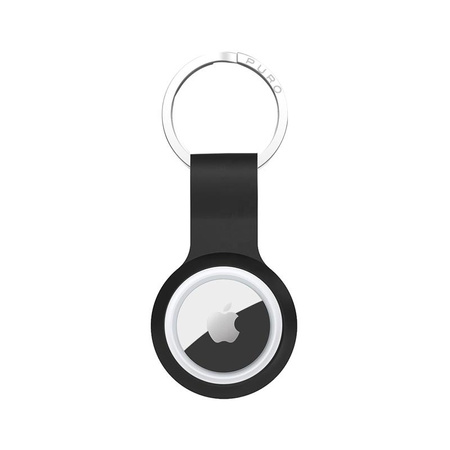 PURO ICON Case - Schlüsselanhänger aus Silikon für Apple AirTag (schwarz)