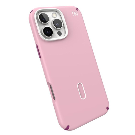 Speck Presidio2 Pro ClickLock & MagSafe - iPhone 16 Pro Max Case (Wednesday Pink / Boysenberry Purple / White)