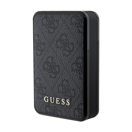 Guess 4G Leather Metal Logo - Power Bank 10000 mAh 18W (černá)