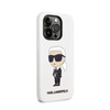 Karl Lagerfeld Silikon NFT Ikonik - Hülle für iPhone 14 Pro (Weiß)