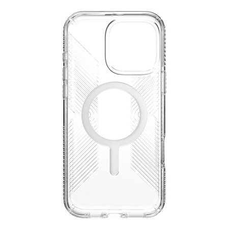 Speck Presidio Perfect-Clear Grip MagSafe - iPhone 16 Pro Max Case (Clear / Chrome Finish / Serene Silver)