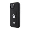 Karl Lagerfeld Gripstand Saffiano Choupette tűk - iPhone 15 Plus tok (fekete)