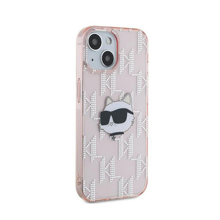 Karl Lagerfeld IML Choupette Kopf & Monogramm - iPhone 13 Hülle (rosa)