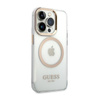 Guess Metal Outline MagSafe - Hülle für iPhone 14 Pro (Klar)