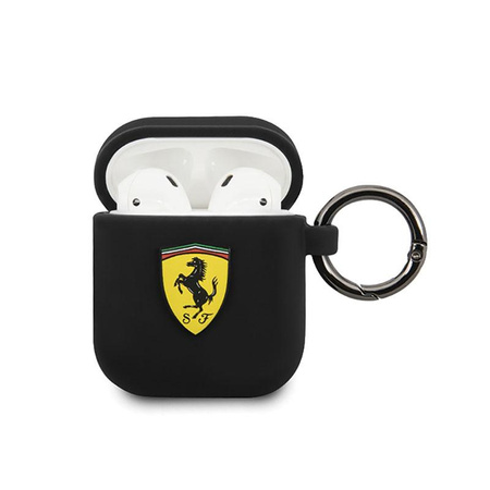 Ferrari Silicone - Étui AirPods 1/2 gen (noir)