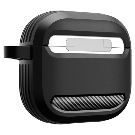 Spigen Rugged Armor - Gehäuse für Apple AirPods 4 (Schwarz matt)