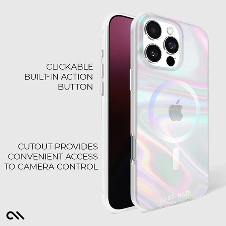 Case-Mate Soap Bubble MagSafe - Hülle für iPhone 16 Pro Max (Iridescent)