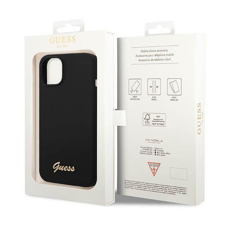 Guess Silicone Vintage - Case for iPhone 14 (black)