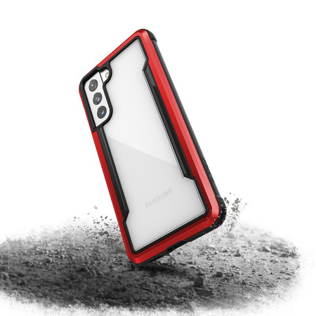 X-Doria Raptic Shield - Aluminum case for Samsung Galaxy S21 (Antimicrobial protection) (Red)