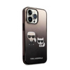 Karl Lagerfeld Gradient Ikonik Karl & Choupette - Coque iPhone 14 Pro Max (noir)