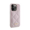 Guess Logo métal matelassé - Coque iPhone 15 Pro Max (rose)