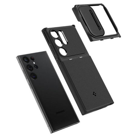 Spigen Optik Armor - Gehäuse für Samsung Galaxy S23 Ultra (Schwarz)