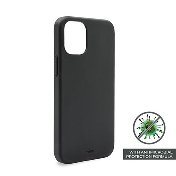 PURO ICON Cover - Coque pour iPhone 12 Mini avec protection antimicrobienne (noir)