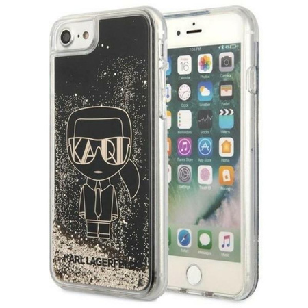 Karl Lagerfeld Liquid Glitter Gatsby - iPhone SE 2022 / SE 2020 / 8 / 7 (black) Case