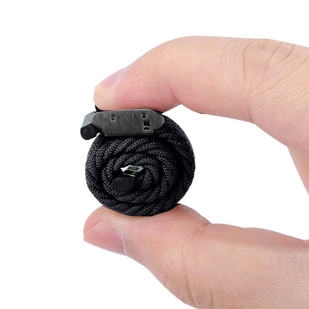 Crong Wave Band – Pletený řemínek pro Apple Watch 44/45/46/49 mm (grafit)