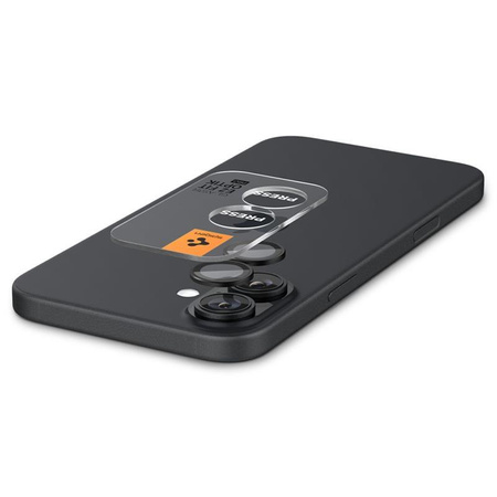 Spigen Optik Pro GLAS.TR EZ Fit Camera Protector 2-Pack - Lens protection glass for iPhone 16 / 16 Plus (2 pcs) (Black)