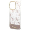 Guess 4G Stripe Script Logo Electroplated Pattern - Coque pour iPhone 14 Pro (rose)