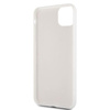 Coque rigide en verre trempé Guess Marble - Coque iPhone 11 Pro Max (blanc)